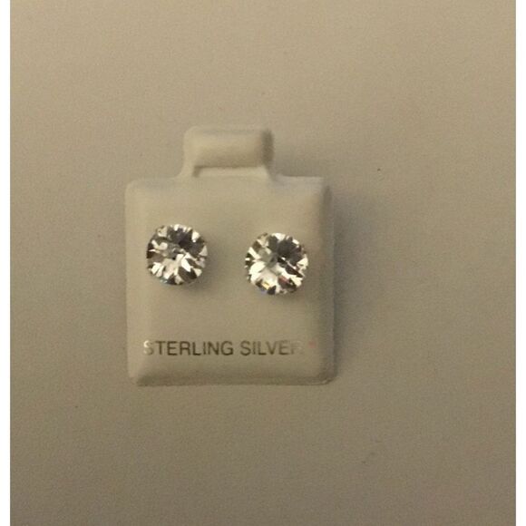 Gorgeous New 2Ct. Round Cut  Briolette Facet Sim Diamond Stud Earrings~.925 SS - Picture 2 of 3